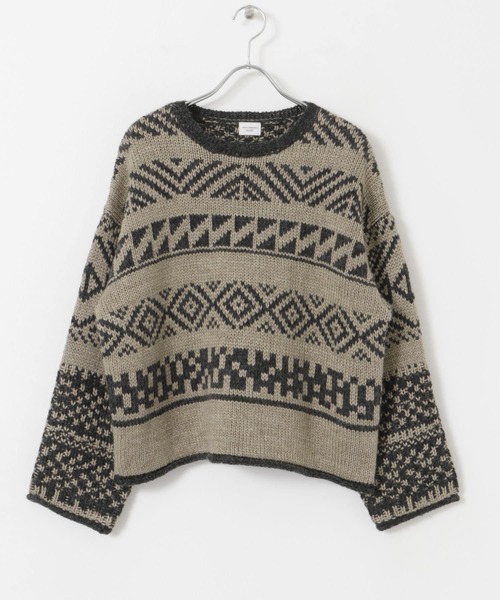 URBAN RESEARCH DOORS（アーバンリサーチドアーズ）の「柄編みショート丈ニット（ニット/セーター・レディース・ベージュ系その他/ホワイト系その他・MEDIUM）」の5枚目の写真