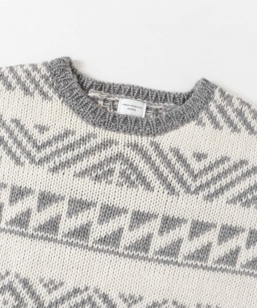 URBAN RESEARCH DOORS（アーバンリサーチドアーズ）の「柄編みショート丈ニット（ニット/セーター・レディース・ベージュ系その他/ホワイト系その他・MEDIUM）」の7枚目の写真