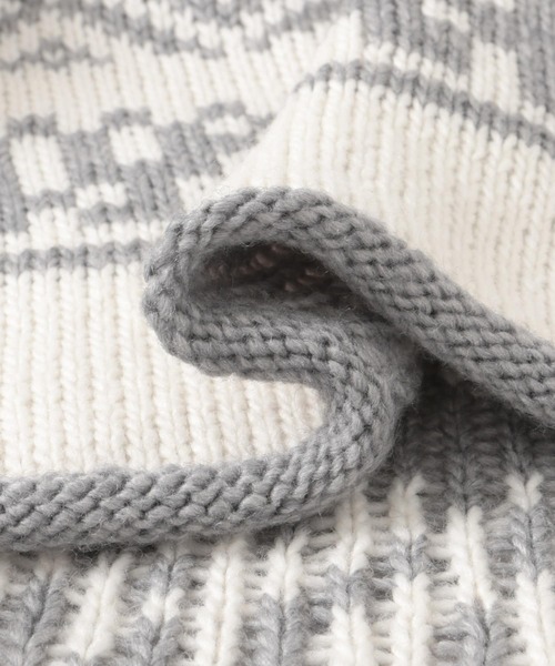 URBAN RESEARCH DOORS（アーバンリサーチドアーズ）の「柄編みショート丈ニット（ニット/セーター・レディース・ベージュ系その他/ホワイト系その他・MEDIUM）」の9枚目の写真