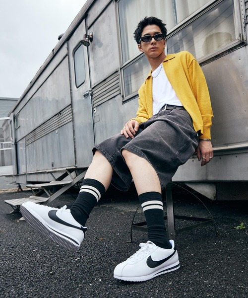 ナイキ コルテッツ レザー DM4044-111 セメントグレー ナイキ コルテッツ レザー メンズシューズ / Nike Cortez