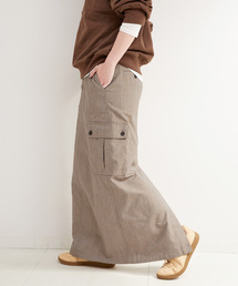 B.C STOCK（ベーセーストック）の「リネンライクツイードカーゴベイカースカート（スカート）」