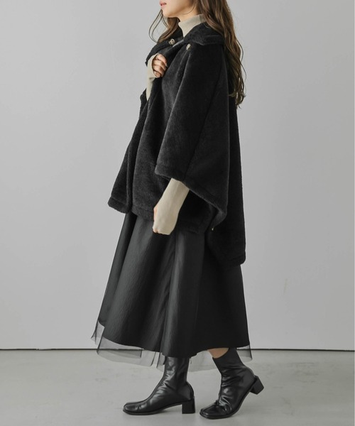 AMELY(エミリー)の「ケープデザインジャケット(その他アウター・レディース・ブラック/ブラウン/ベージュ/ライトブラウン・フリー)」の20枚目の写真