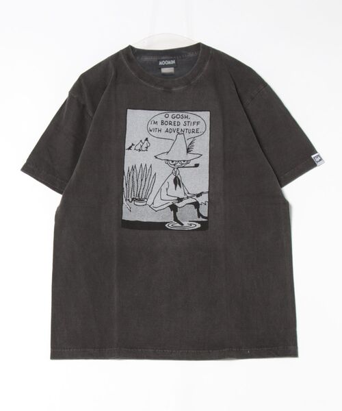 MOOMIN（ムーミン）の「MOOMIN / ムーミン ヴィンテージ フロント プリント 半袖 Tシャツ WNI（Tシャツ/カットソー・レディース・ブラック系1/グレー系1/ベージュ系2/グリーン系2/ネイビー系1/グレー系2/レッド系1/レッド系2/ブラック系2/ベージュ系1/グリーン系1/ネイビー系2・FREE）」の2枚目の写真