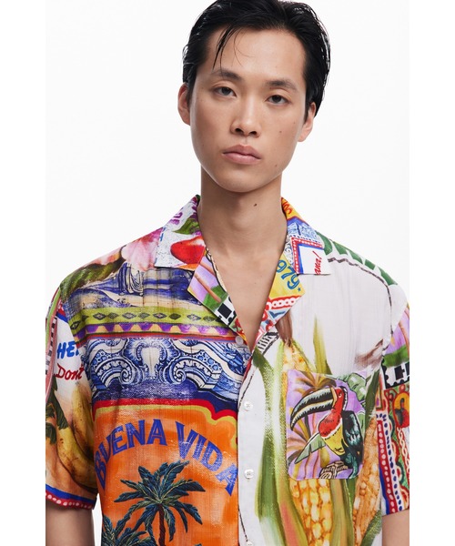 DESIGUAL - 新品♡定価11900円 デシグアル  ボタニカルプリントブラウス ホワイト柄 楽天市場】Desigual（ブランドデシグアル）（シャツ・ブラウス