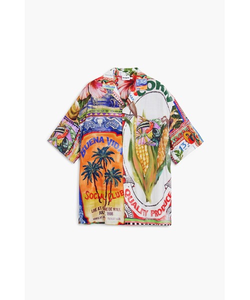 DESIGUAL - 新品✨定価15,900円　デシグアル　着心地◎ トロピカル柄　シャツ　2L デシグアル Desigual 長袖シャツニュース （ホワイト） -waja
