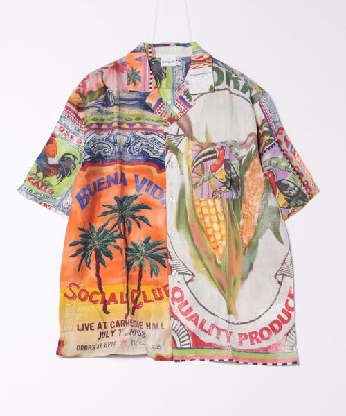 Desigual（デシグアル）の「JAN トロピカルプリント ボウリングシャツ（シャツ/ブラウス・メンズ・ホワイト・S/M/L/XL）」の7枚目の写真