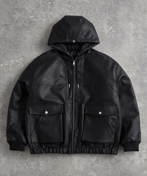 ADRER | vintage make short duck blouson reversible zip parka （duck/pu） / ヴィンテージメイクショートダックブルゾンリバーシブルジップパーカー(ブルゾン)
