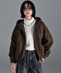 ADRER（アドラー）の「vintage make short duck blouson reversible zip parka （duck/pu）/ ヴィンテージメイクショートダックブルゾンリバーシブルジップパーカー（ブルゾン）」