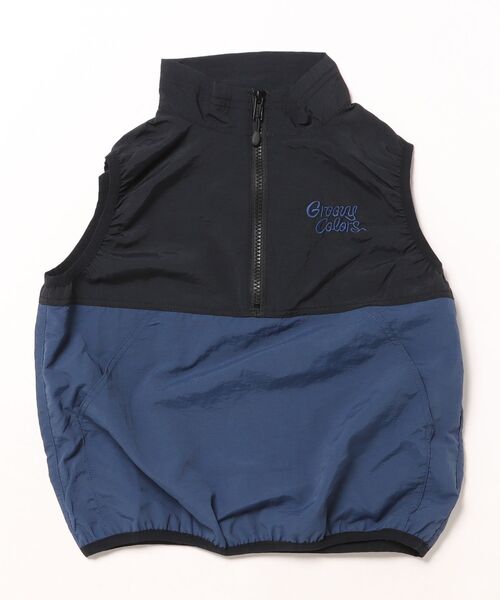 GROOVY COLORS（グルービーカラーズ）の「Nylon Taffeta VEST（ベスト・キッズ・ブラック・120/110）」の3枚目の写真