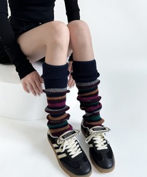 Vipoa | マルチボーダーニットレッグウォーマー(レッグウォーマー)
