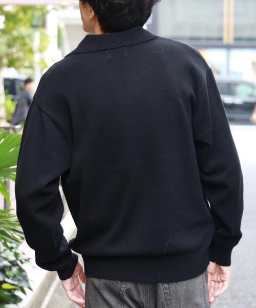 BACK NUMBER(バックナンバー)の「BACK NUMBER(バックナンバー)【メンズ】スキッパーコットンニット(ニット/セーター・メンズ・ライトベージュ/ブラック・M/L/XL)」の3枚目の写真