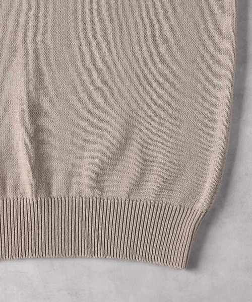 BACK NUMBER(バックナンバー)の「BACK NUMBER(バックナンバー)【メンズ】スキッパーコットンニット(ニット/セーター・メンズ・ライトベージュ/ブラック・M/L/XL)」の14枚目の写真