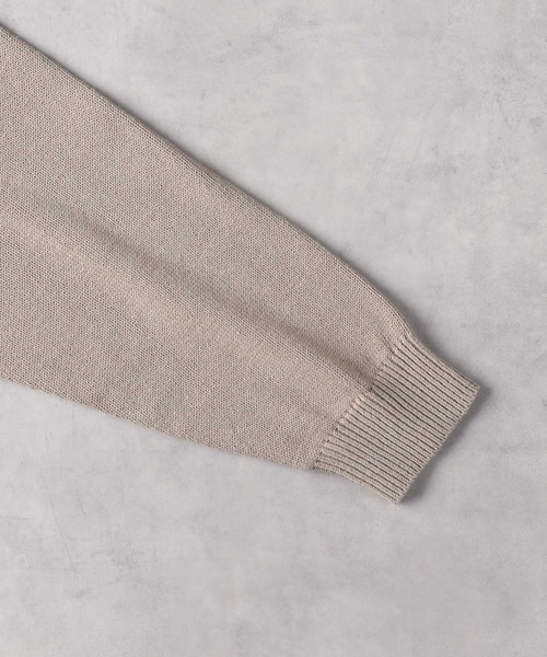 BACK NUMBER（バックナンバー）の「【BACK NUMBER】スキッパーコットンニット（ニット/セーター・メンズ・ライトベージュ/ブラック・M/L/XL）」の13枚目の写真