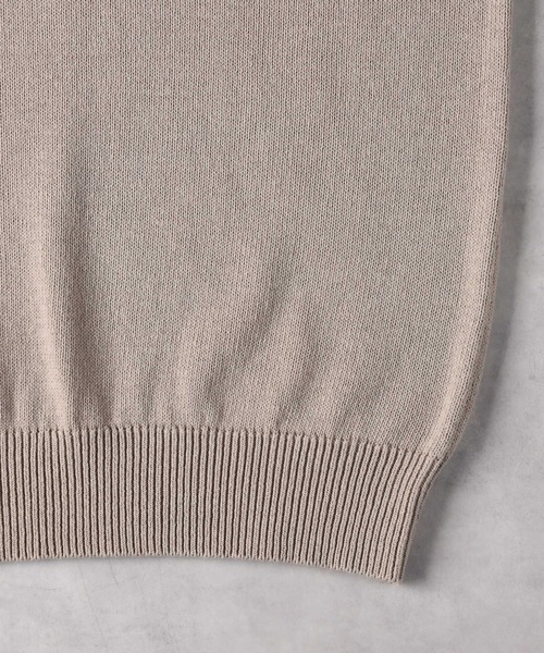 BACK NUMBER（バックナンバー）の「【BACK NUMBER】スキッパーコットンニット（ニット/セーター・メンズ・ライトベージュ/ブラック・M/L/XL）」の14枚目の写真