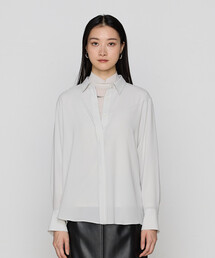 COMME CA | トリアセジョーゼット シャツ(シャツ/ブラウス)