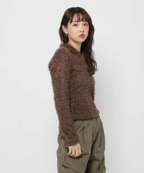 3.3 Field Trip （3.3フィールドトリップ）の「3.3 Field Trip／フェザースキッパーニット（ニット/セーター・レディース・オフホワイト/ブラウン/イエロー・FREE）」の18枚目の写真