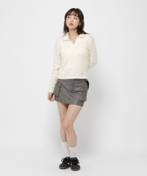 3.3 Field Trip （3.3フィールドトリップ）の「3.3 Field Trip／フェザースキッパーニット（ニット/セーター・レディース・オフホワイト/ブラウン/イエロー・FREE）」の19枚目の写真