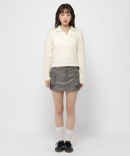 3.3 Field Trip （3.3フィールドトリップ）の「3.3 Field Trip／フェザースキッパーニット（ニット/セーター・レディース・オフホワイト/ブラウン/イエロー・FREE）」の11枚目の写真