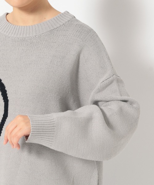 mysty woman（ミスティウーマン）の「BIGハートジャガードニットプルオーバー  322311（ニット/セーター・レディース・グレー/ブラック/アイボリー・FREE）」の13枚目の写真