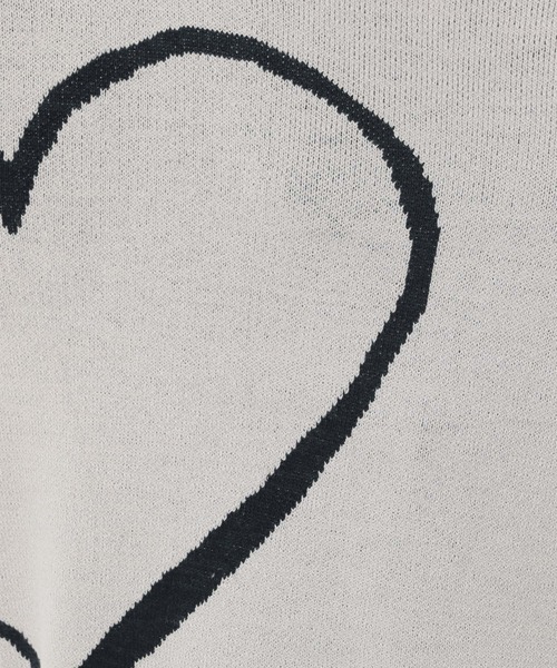 mysty woman（ミスティウーマン）の「BIGハートジャガードニットプルオーバー  322311（ニット/セーター・レディース・グレー/ブラック/アイボリー・FREE）」の15枚目の写真