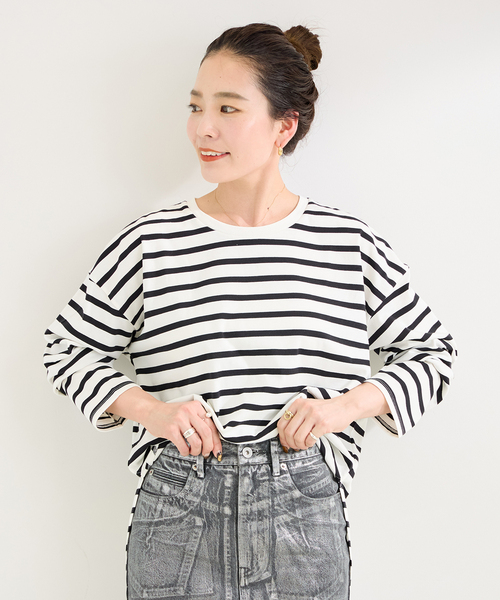 B.C STOCK（ベーセーストック）の「《追加6》裾ラウンドロンTEE（Tシャツ/カットソー・レディース・ブラック/ホワイト/ブラック系その他・FREE）」の16枚目の写真