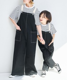 【綿100%】【リンクコーデ】【ママサイズ】ツイルサロペット