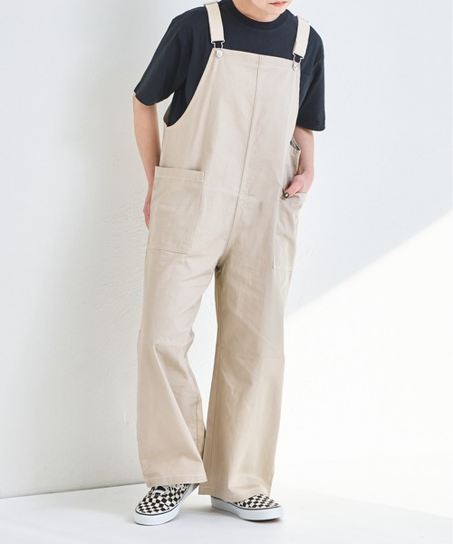 pairmanon(ペアマノン)の「【綿100%】【リンクコーデ】【ママサイズ】ツイルサロペット(サロペット/オーバーオール・レディース・アイボリー/ブラック/ベージュ・FREE)」の14枚目の写真