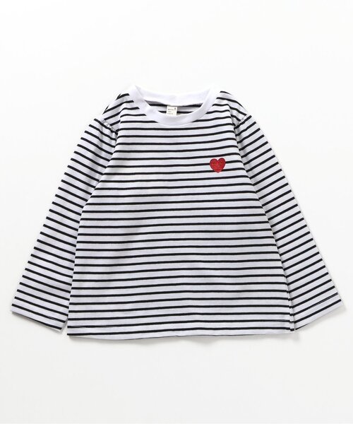 apres les cours（アプレレクール）の「【ジュニア対応】GIRLSモチーフ長袖Tシャツ/7days Style（Tシャツ/カットソー・キッズ・ラベンダー/その他3/その他2/ブラック/レッド・90/100/110/120/80/130/140）」の4枚目の写真