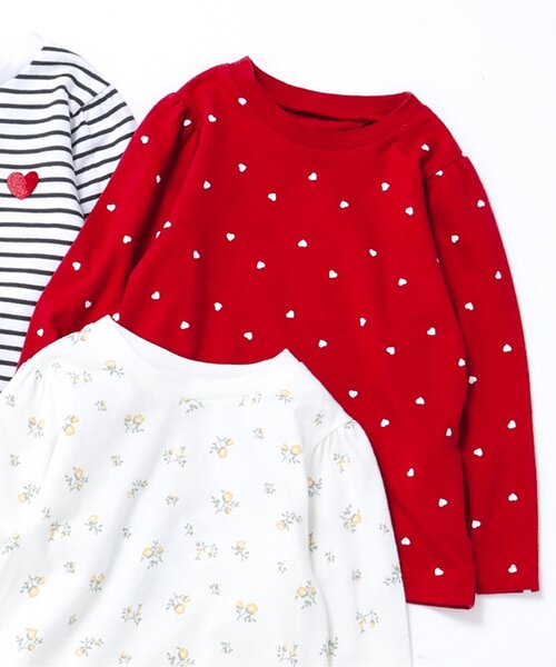 apres les cours（アプレレクール）の「【ジュニア対応】GIRLSモチーフ長袖Tシャツ/7days Style（Tシャツ/カットソー・キッズ・ラベンダー/その他3/その他2/ブラック/レッド・90/100/110/120/80/130/140）」の3枚目の写真