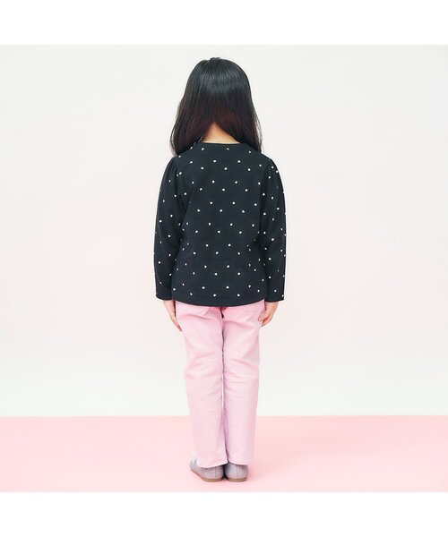 apres les cours（アプレレクール）の「【ジュニア対応】GIRLSモチーフ長袖Tシャツ/7days Style（Tシャツ/カットソー・キッズ・ラベンダー/その他3/その他2/ブラック/レッド・90/100/110/120/80/130/140）」の7枚目の写真