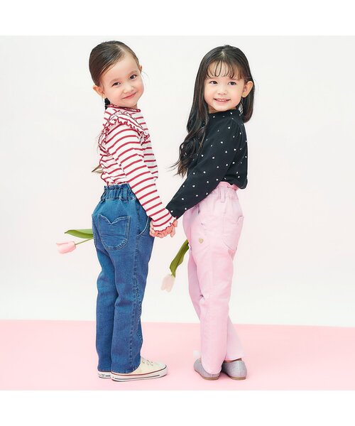 apres les cours（アプレレクール）の「【ジュニア対応】GIRLSモチーフ長袖Tシャツ/7days Style（Tシャツ/カットソー・キッズ・ラベンダー/その他3/その他2/ブラック/レッド・90/100/110/120/80/130/140）」の8枚目の写真