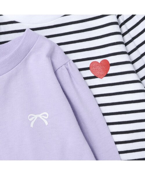 apres les cours（アプレレクール）の「【ジュニア対応】GIRLSモチーフ長袖Tシャツ/7days Style（Tシャツ/カットソー・キッズ・ラベンダー/その他3/その他2/ブラック/レッド・90/100/110/120/80/130/140）」の13枚目の写真