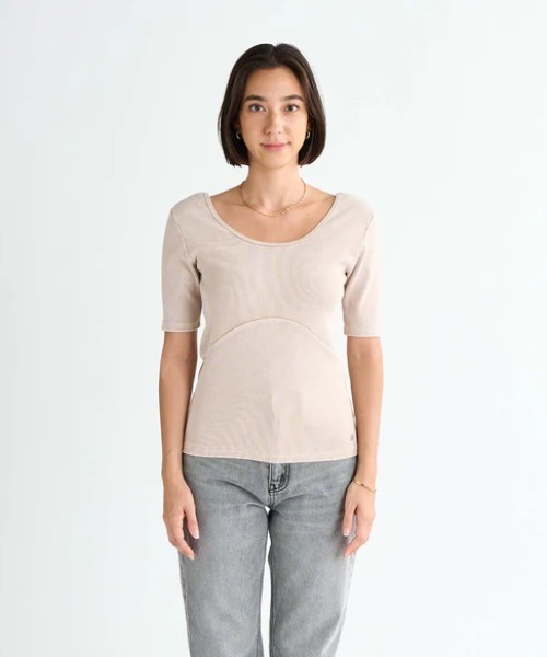 ROXY(ロキシー)の「EMBRACE YOURSELF/ロキシー半袖Tシャツ(Tシャツ/カットソー・レディース・インディゴブルー/ベージュ/ブラック・SMALL/MEDIUM/LARGE)」の9枚目の写真