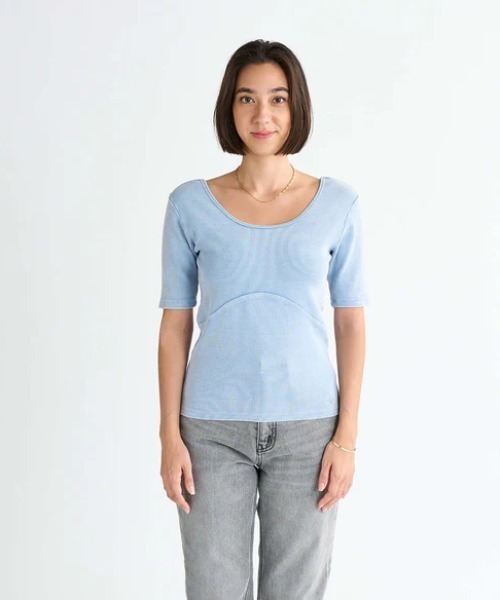 ROXY(ロキシー)の「EMBRACE YOURSELF/ロキシー半袖Tシャツ(Tシャツ/カットソー・レディース・インディゴブルー/ベージュ/ブラック・SMALL/MEDIUM/LARGE)」の16枚目の写真