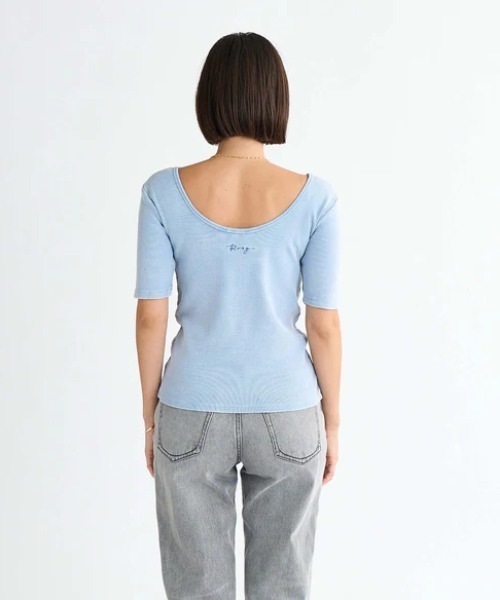 ROXY(ロキシー)の「EMBRACE YOURSELF/ロキシー半袖Tシャツ(Tシャツ/カットソー・レディース・インディゴブルー/ベージュ/ブラック・SMALL/MEDIUM/LARGE)」の22枚目の写真