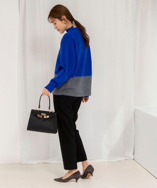 NOLLEY’S（ノーリーズ）の「《セットアップ対応》ウォッシャブルダブルクロススリムパンツ（その他パンツ・レディース・ネイビー/ベージュ/ブラック・38/36/40/34）」の5枚目の写真