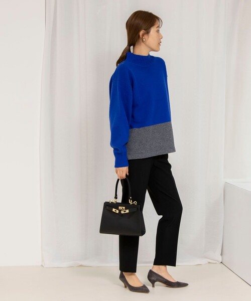 NOLLEY’S（ノーリーズ）の「《セットアップ対応》ウォッシャブルダブルクロススリムパンツ（その他パンツ・レディース・ネイビー/ベージュ/ブラック・38/36/40/34）」の6枚目の写真
