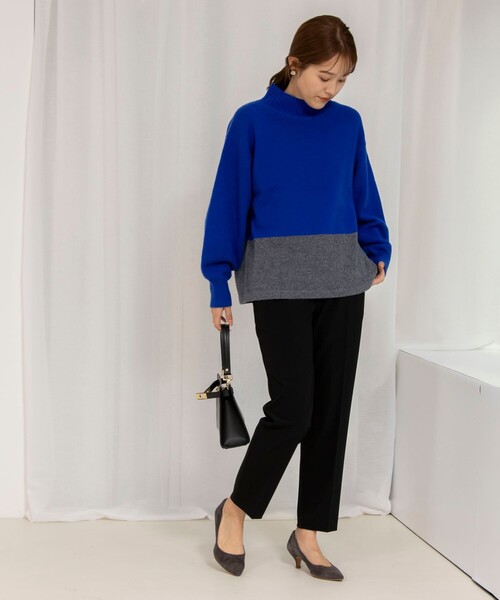 NOLLEY’S（ノーリーズ）の「《セットアップ対応》ウォッシャブルダブルクロススリムパンツ（その他パンツ・レディース・ネイビー/ベージュ/ブラック・38/36/40/34）」の7枚目の写真