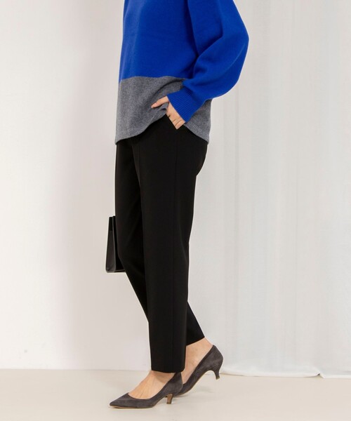 NOLLEY’S（ノーリーズ）の「《セットアップ対応》ウォッシャブルダブルクロススリムパンツ（その他パンツ・レディース・ネイビー/ベージュ/ブラック・38/36/40/34）」の9枚目の写真