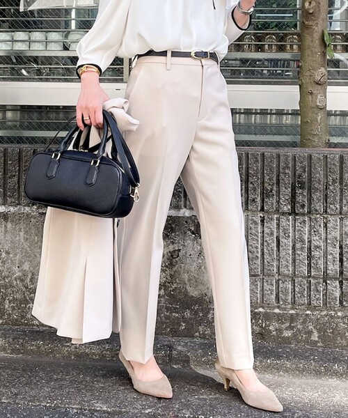 NOLLEY’S（ノーリーズ）の「《セットアップ対応》ウォッシャブルダブルクロススリムパンツ（その他パンツ・レディース・ネイビー/ベージュ/ブラック・38/36/40/34）」の11枚目の写真