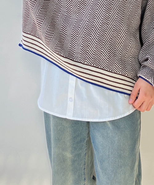 AS KNOW AS plus(アズノゥアズプラス)の「●レイヤードデザインタンクトップ(タンクトップ・レディース・オフホワイト/ネイビー系/ブルー系/ホワイト系/ブラック系・FREE)」の1枚目の写真