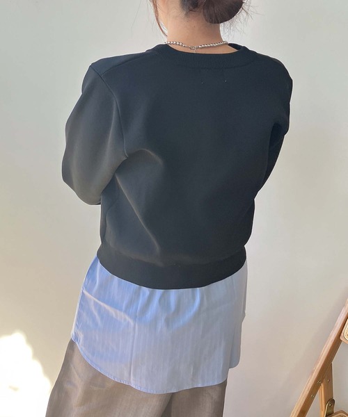 AS KNOW AS plus(アズノゥアズプラス)の「●レイヤードデザインタンクトップ(タンクトップ・レディース・オフホワイト/ネイビー系/ブルー系/ホワイト系/ブラック系・FREE)」の7枚目の写真