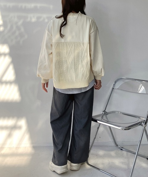 AS KNOW AS plus(アズノゥアズプラス)の「●レイヤードデザインタンクトップ(タンクトップ・レディース・オフホワイト/ネイビー系/ブルー系/ホワイト系/ブラック系・FREE)」の16枚目の写真