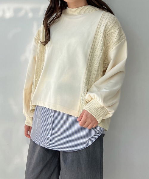 AS KNOW AS plus(アズノゥアズプラス)の「●レイヤードデザインタンクトップ(タンクトップ・レディース・オフホワイト/ネイビー系/ブルー系/ホワイト系/ブラック系・FREE)」の11枚目の写真