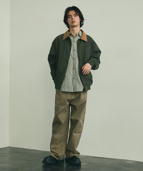 セール】Soccer fabric long sleeve striped shirt / サッカー生地