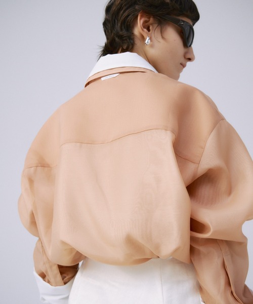 JOSE MOON(ジョゼムーン)の「SHEER SIMPLE SHIRT/シアーシンプルシャツ(シャツ/ブラウス・レディース・ブラック/ベージュ/ミント/オレンジ/ホワイト・FREE)」の10枚目の写真
