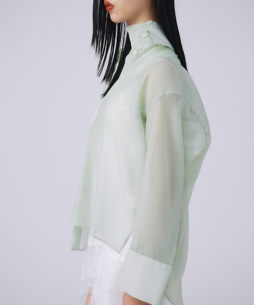 JOSE MOON(ジョゼムーン)の「SHEER SIMPLE SHIRT/シアーシンプルシャツ(シャツ/ブラウス・レディース・ブラック/ベージュ/ミント/オレンジ/ホワイト・FREE)」の21枚目の写真