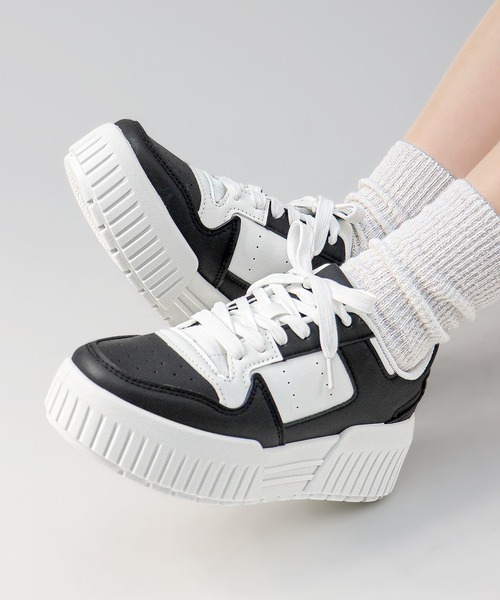 セール】LOVE HUNTER 厚底ボリュームソールコートスニーカー(2213