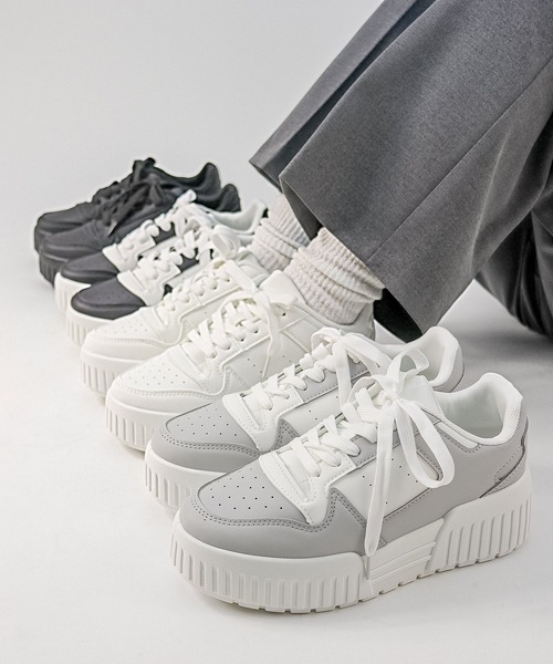 Love♡Tiger セール】LOVE HUNTER 厚底ボリュームソールコートスニーカー(2213