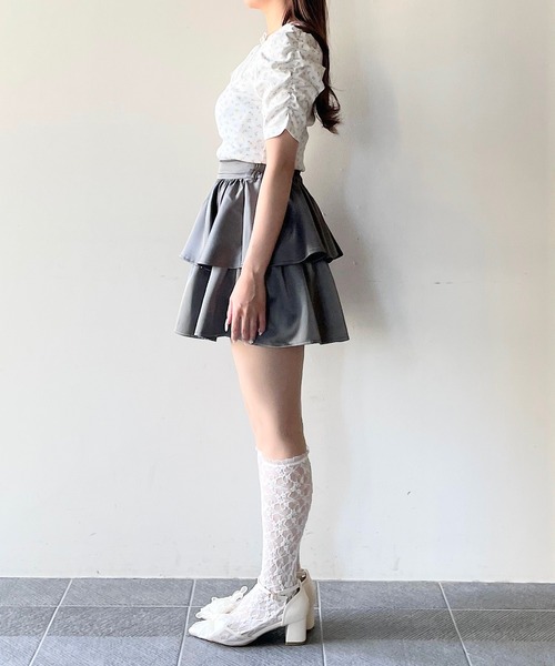 NOMAE(ノーマエ)の「リボンフリルレイヤードトップス(Tシャツ/カットソー・レディース・ピンク系その他/ブラック/ピンクベージュ/ブルー系その他・FREE)」の19枚目の写真